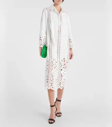 Oscar de la Renta Floral trellis guipure lace-trimmed tunic | Thumbnail 2