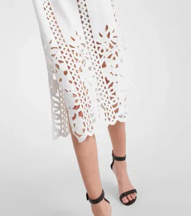 Oscar de la Renta Floral trellis guipure lace-trimmed tunic | Thumbnail 3