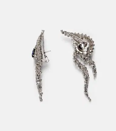 YEPREM Reign Supreme 18kt white gold earrings with diamonds and sapphires | Thumbnail 2 YEPREM Reign Supreme 18kt white gold earrings with diamonds and sapphires | Thumbnail 2