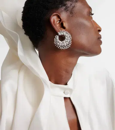 YEPREM Y-Couture 18kt white gold earrings with diamonds | Thumbnail 3