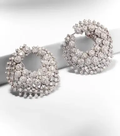YEPREM Y-Couture 18kt white gold earrings with diamonds | Thumbnail 5