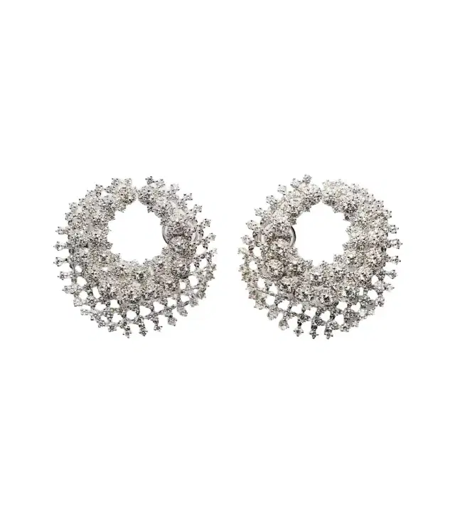 Y-Couture 18kt white gold earrings with diamonds