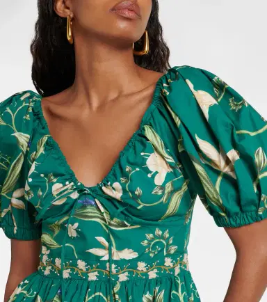 Agua by Agua Bendita Manzanilla Esmeralda cotton minidress | Thumbnail 2