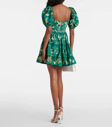 Agua by Agua Bendita Manzanilla Esmeralda cotton minidress | Thumbnail 3