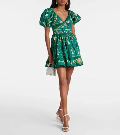 Agua by Agua Bendita Manzanilla Esmeralda cotton minidress | Thumbnail 4