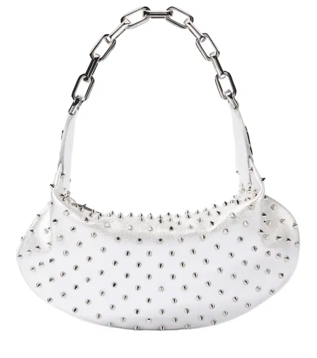 Christian Louboutin Le 54 spiked metallic leather shoulder bag