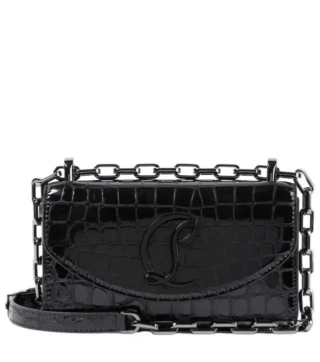 Loubi54 croc-effect leather shoulder bag