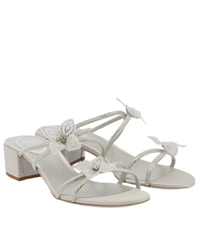 Rene Caovilla Caterina embellished bow-detail sandals