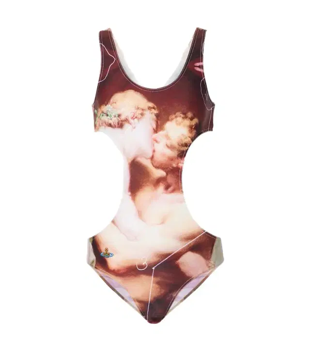 Vivienne Westwood The Kiss printed cutout swimsuit
