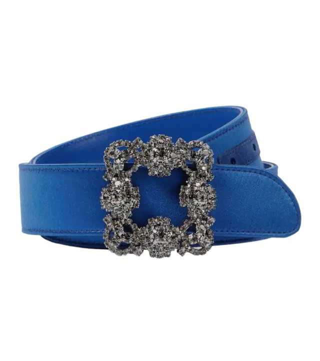 Embellished satin belt