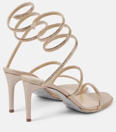 René Caovilla Cleo 80 embellished satin sandals | Thumbnail 3 René Caovilla Cleo 80 embellished satin sandals | Thumbnail 3