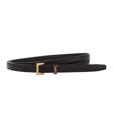 Saint Laurent Cassandre slim leather belt | Thumbnail 1