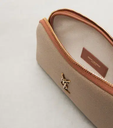 Saint Laurent Gaby leather-trimmed canvas crossbody bag | Thumbnail 2