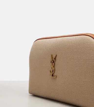 Saint Laurent Gaby leather-trimmed canvas crossbody bag | Thumbnail 4