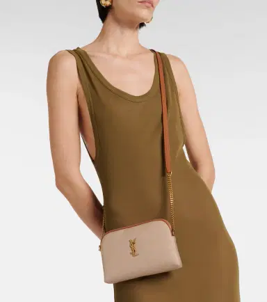 Saint Laurent Gaby leather-trimmed canvas crossbody bag | Thumbnail 6