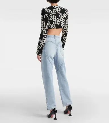 Area Crystal-embellished straight jeans | Thumbnail 5