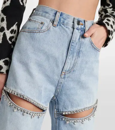 Area Crystal-embellished straight jeans | Thumbnail 6