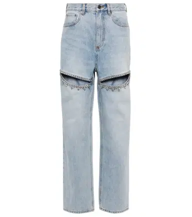 Area Crystal-embellished straight jeans | Thumbnail 1