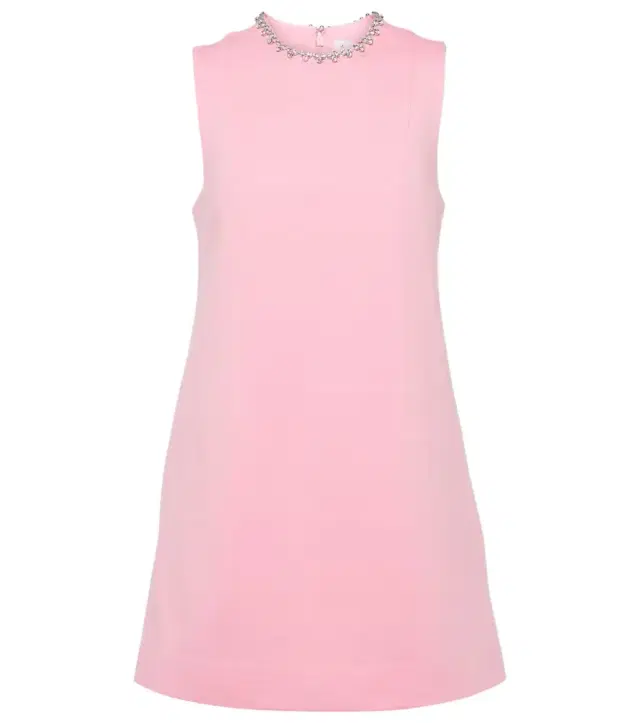 Area Crystal-embellished cutout minidress