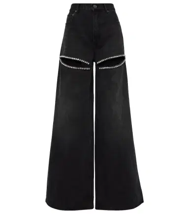 Area Crystal-embellished wide-leg jeans | Thumbnail 1