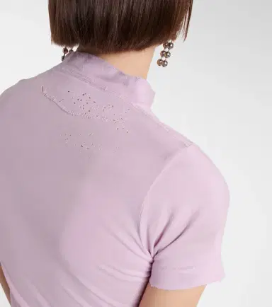 Balenciaga Cropped cotton jersey T-shirt | Thumbnail 4 Balenciaga Cropped cotton jersey T-shirt | Thumbnail 4