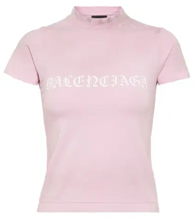 Balenciaga Cropped cotton jersey T-shirt | Thumbnail 1 Balenciaga Cropped cotton jersey T-shirt | Thumbnail 1