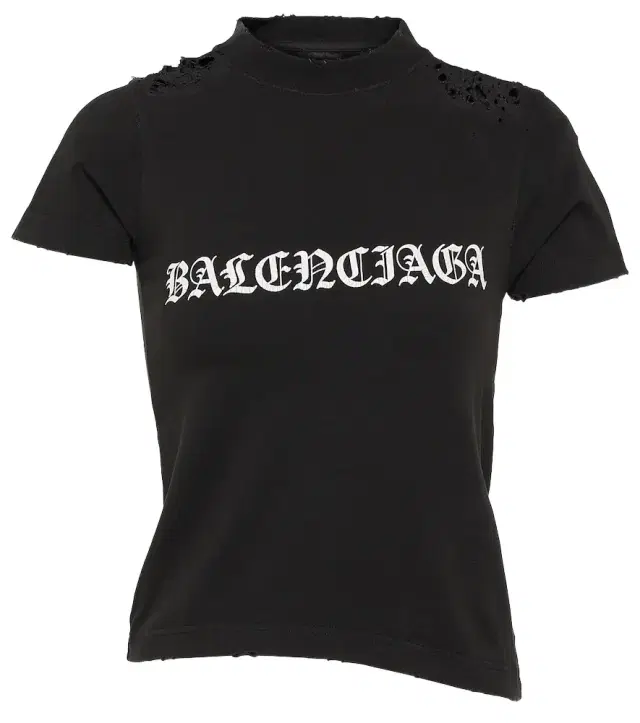 Balenciaga Gothic Type Shrunk cotton-blend T-shirt