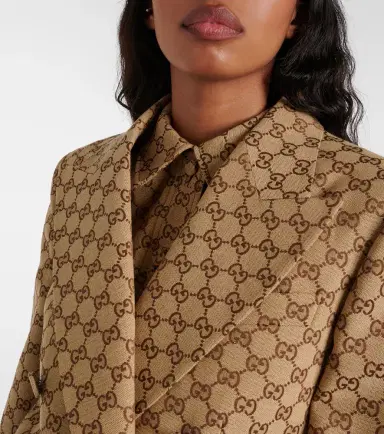 Gucci GG Canvas double-breasted blazer | Thumbnail 3 Gucci GG Canvas double-breasted blazer | Thumbnail 3