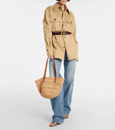 Saint Laurent Panier Small raffia basket bag | Thumbnail 3