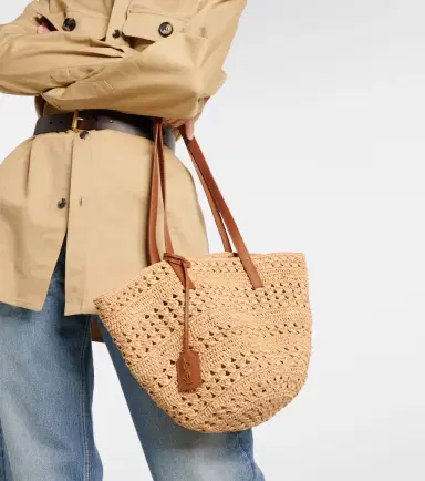 Saint Laurent Panier Small raffia basket bag | Thumbnail 5