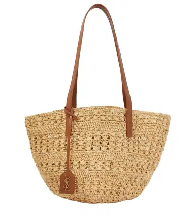 Saint Laurent Panier Small raffia basket bag | Thumbnail 1