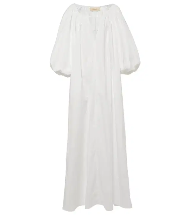ADRIANA DEGREAS Puff-sleeve cotton maxi dress