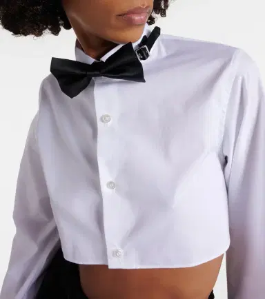 Noir Kei Ninomiya Cropped cotton shirt | Thumbnail 3