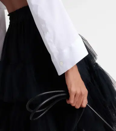 Noir Kei Ninomiya Cropped cotton shirt | Thumbnail 4