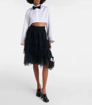 Noir Kei Ninomiya Cropped cotton shirt | Thumbnail 5