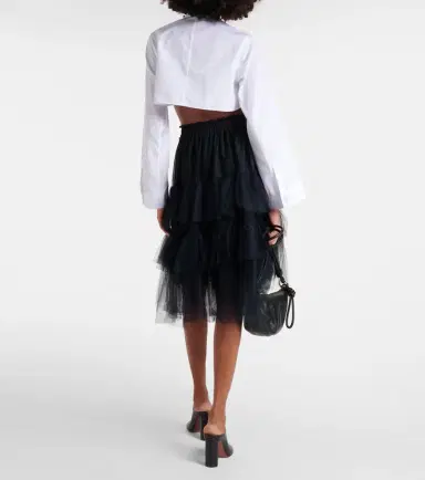 Noir Kei Ninomiya Cropped cotton shirt | Thumbnail 6