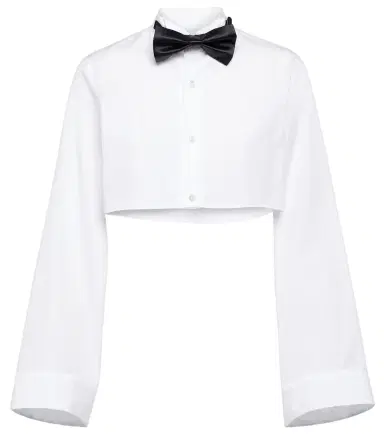 Noir Kei Ninomiya Cropped cotton shirt | Thumbnail 1