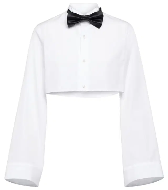 Noir Kei Ninomiya Cropped cotton shirt