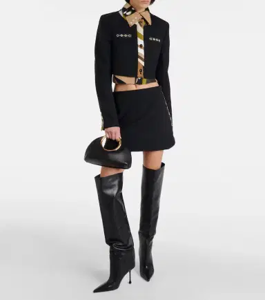 PUCCI Vivara cropped wool-blend jacket | Thumbnail 4 PUCCI Vivara cropped wool-blend jacket | Thumbnail 4