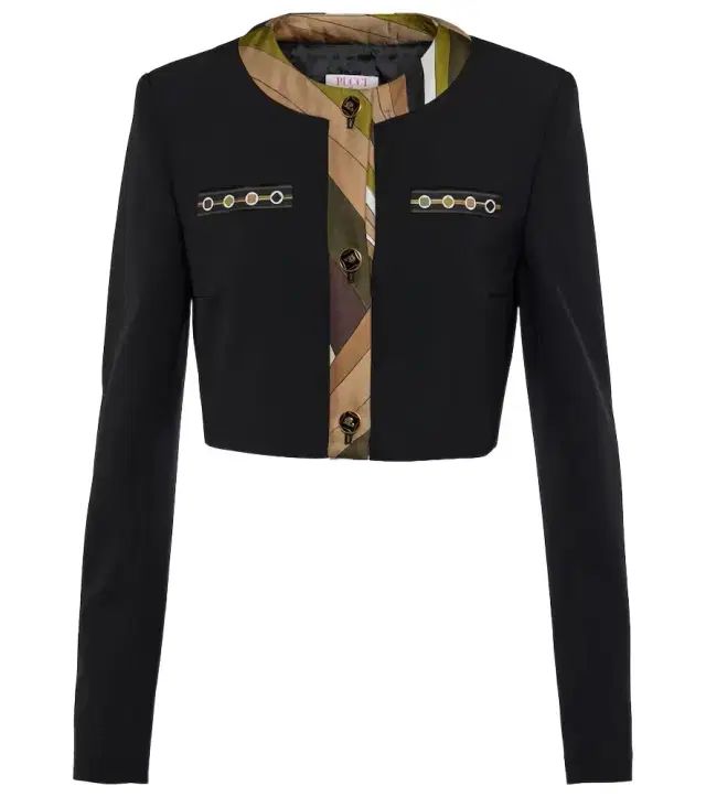Pucci Vivara cropped wool-blend jacket