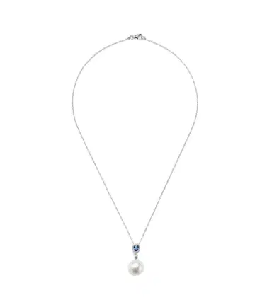 Bucherer Fine Jewellery Romance 18kt white gold necklace with sapphires and gemstones | Thumbnail 1