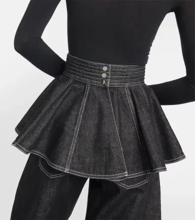 Alaïa Alaïa Peplum denim skirt belt | Thumbnail 3