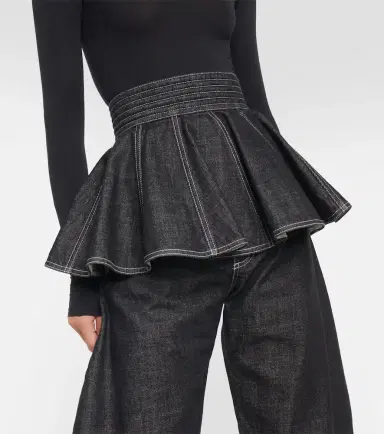 Alaïa Alaïa Peplum denim skirt belt | Thumbnail 4