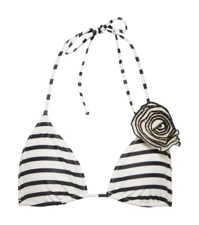 Same Rosette floral-appliqué bikini top