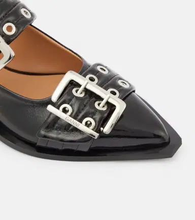 Ganni Faux-leather slingback flats | Thumbnail 4