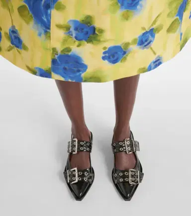 Ganni Faux-leather slingback flats | Thumbnail 6