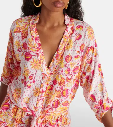 Poupette St Barth Azia floral shirt | Thumbnail 4