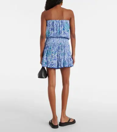 Poupette St Barth Printed strapless minidress | Thumbnail 4