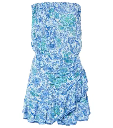Poupette St Barth Printed strapless minidress | Thumbnail 1