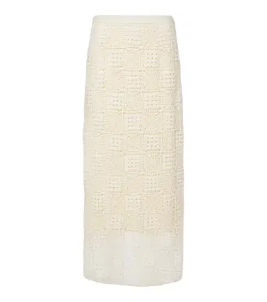 SIR Rayure crochet cotton maxi skirt | Thumbnail 1